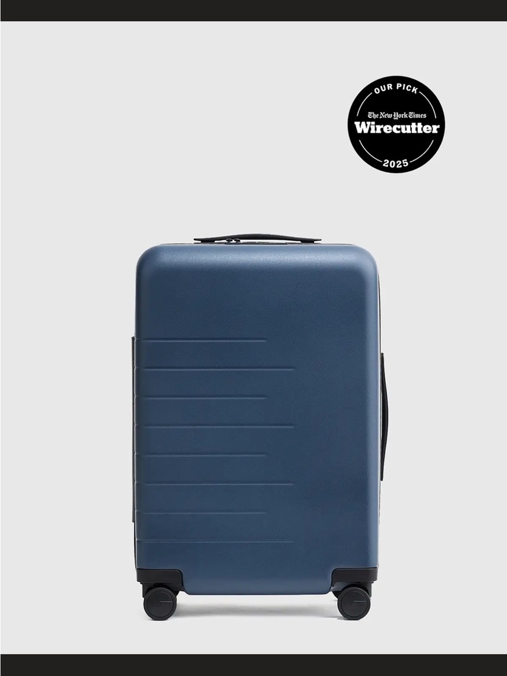 Quince expandable Hardshell Carry-On Spinner Bag - Navy Blue